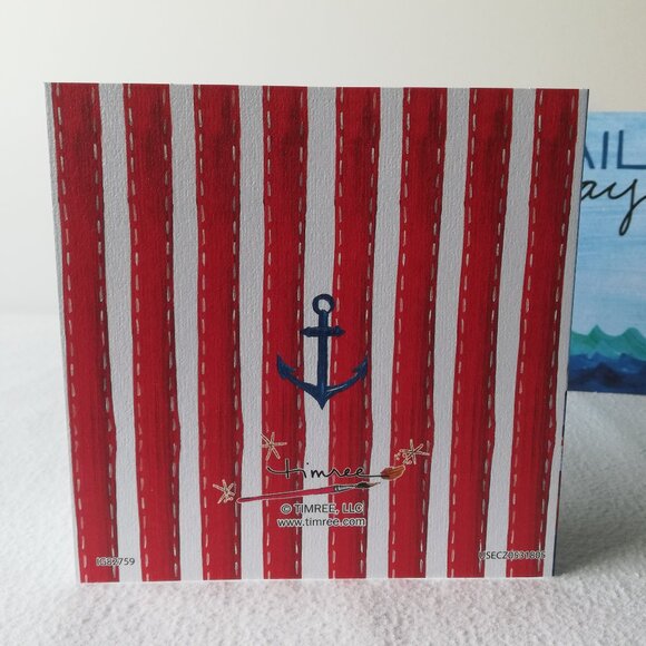 Timree Sail Away Blank Sail Boat Greeting Cards 5" x 5" - Picture 4 of 5